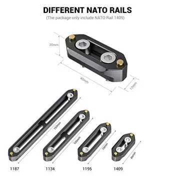 SMALLRIG Quick Release Safety Rail 4cm 1.57 Inches Long with 1/4'' Screws - 1409