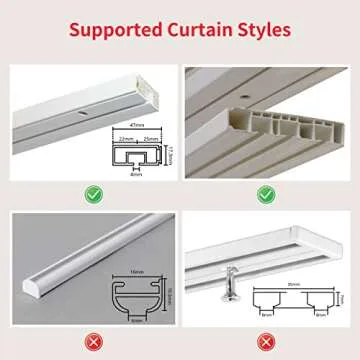 SwitchBot Curtain Smart Electric Motor - Wireless App or Automate Timer Control, Use SwitchBot Hub to be Compatible with Alexa, Google Home, HomePod, IFTTT (U-Rail, White)