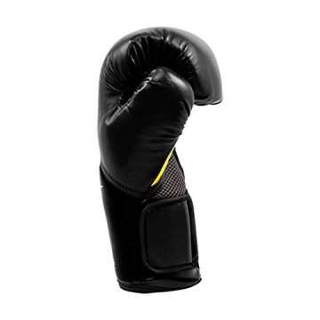 Everlast Pro Style Elite Exercise Workout Training Boxing Gloves for Sparring, Heavy Bag and Mitt Work, Size 12 Ounces, Black