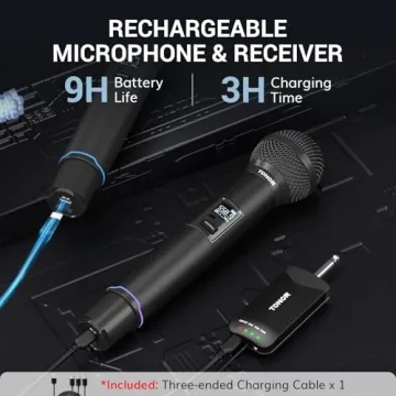 TONOR Wireless Microphone System with Receiver