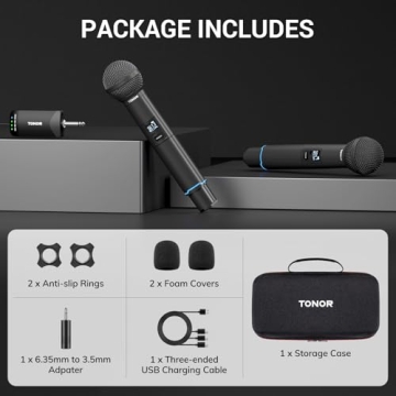 TONOR Wireless Microphone System with Receiver