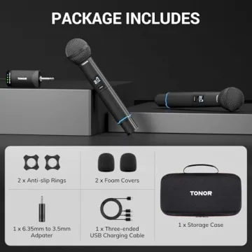 TONOR Wireless Microphone System with Receiver