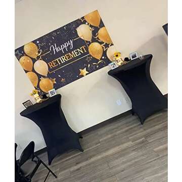 Tina's 32x43 Inch Highboy Spandex Cocktail Table Covers Black, Cocktail Table Spandex Covers, Fitted Stretch Cocktail Table Tablecloth for Round Tables