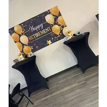 Tina's 32x43 Inch Highboy Spandex Cocktail Table Covers Black, Cocktail Table Spandex Covers, Fitted Stretch Cocktail Table Tablecloth for Round Tables