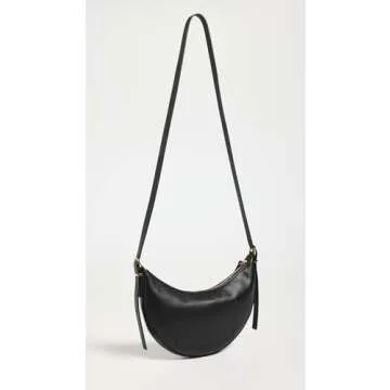 Madewell Women's Essentials Crescent Mini Crossbody, True Black, One Size