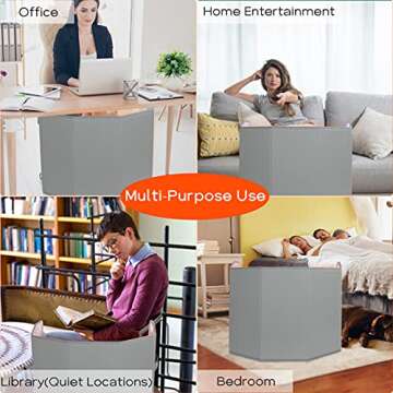 Portable Space Heater for Office and Home, Foldable, Quiet Floor Foot Warmer Under Desk for Leg and Feet, Personal Electric Panel Space Heater with Thermostat and Timer, with Auto Shut Off