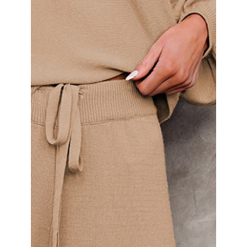 Ekouaer Cozy Off Shoulder 2 Piece Knit Sets for Women