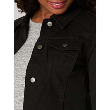 Riders by Lee Indigo Women's Denim Jacket, Black, X-Large