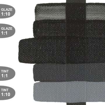 Fluid Acrylics by GOLDEN, Carbon Black, 1 fl. oz. Bottle, Professional Acrylic Paint, Opaque