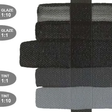 Fluid Acrylics by GOLDEN, Carbon Black, 1 fl. oz. Bottle, Professional Acrylic Paint, Opaque