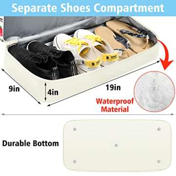 Gym Bag for Women Weekender Bag - Travel Duffle Bag with Waterproof Shoe Compartment 3pcs Set Carry On Overnight Bags for Business Trip Travel Gym Yoga Sports