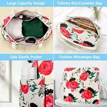 Gym Bag for Women Weekender Bag - Travel Duffle Bag with Waterproof Shoe Compartment 3pcs Set Carry On Overnight Bags for Business Trip Travel Gym Yoga Sports