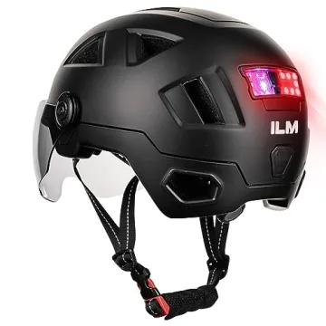 ILM Smart Bike Helmet with Brake Warning & LED Light - Triple Certified Safety