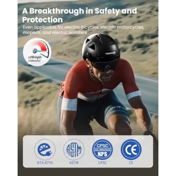 ILM Smart Bike Helmet Brake Warning LED Light Triple Certified