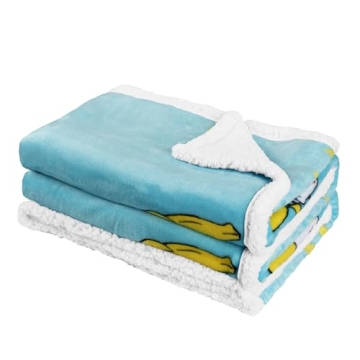 Soft Catalonia Banana Cat Sherpa Blanket for All Ages