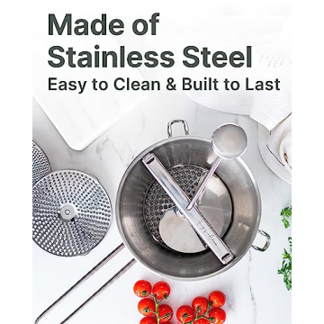 Ergonomic Food Mill with Stainless Steel Design
