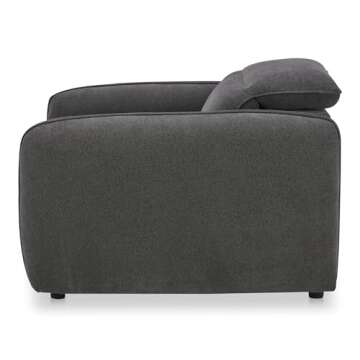 NADAAL STUDIOS Yarrow, Power Recliner Chair, Polyester Upholstery, High-Density Foam Cushions, Dusk Grey