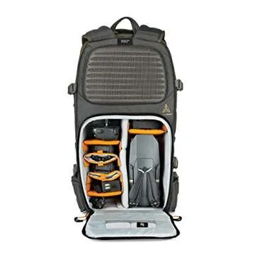Lowepro LP37015-PWW, Flipside Trek BP 350 AW Backpack for Camera, Stores DSLR with Lens Attached, Extra Lenses, Tripod, 10 Inch Tablet Grey/Dark Green