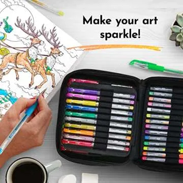 ColorIt Glitter Gel Pens - 96 Pack of Art Markers