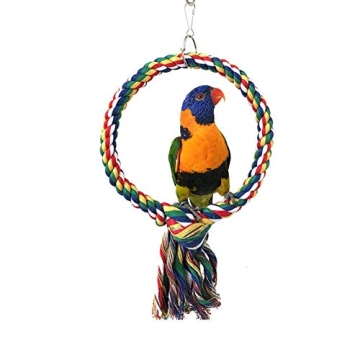 Litewoo Bird Swing Toy - Colorful Rope Perches for Happy Parrots and Budgies
