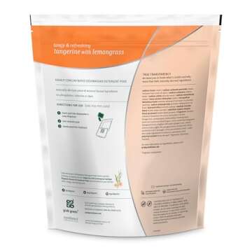 Grab Green Automatic Dishwashing Detergent Pods, 60 Count, Tangerine Lemongrass Scent, Plant and Min...