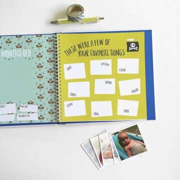 Lucy Darling Baby Memory Book, Themed Baby First Year Book, First 5 Years Journal & Photo Album for ...