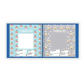 Lucy Darling Baby Memory Book, Themed Baby First Year Book, First 5 Years Journal & Photo Album for Baby Boy/Girl, Keepsake Books, Gender Neutral Memories & Milestone Book, Mom Gift - Little Captain