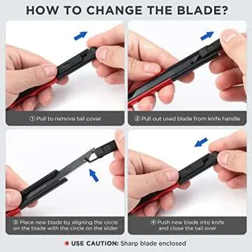 WORKPRO Utility Knife Set with Snap-off Blades and Extra Blades