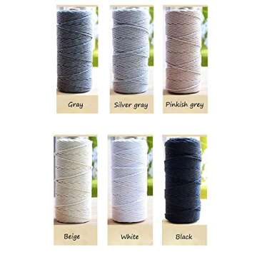 Natural Macrame Cotton Cord, 3mm 109 Yards for Crafts