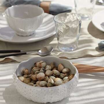 Costa Nova 7.25" Ceramic Serving Bowl - Aparte Collection - White