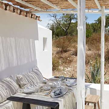 Costa Nova 7.25" Ceramic Serving Bowl - Aparte Collection - White