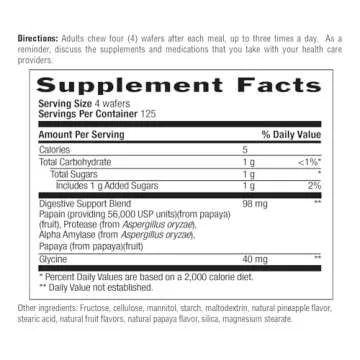 Chewable Papaya Enzymes for Digestive Support - Country Life