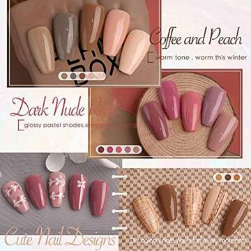 Gellen Gel Nail Polish Kit with U V LED Light 72W Nail Dryer, 12 Gel Nail Colors, No Wipe Top Base Coat, Nail Art Decorations, Manicure Tools, All-In-One Manicure Kit for Mother's Day Gift