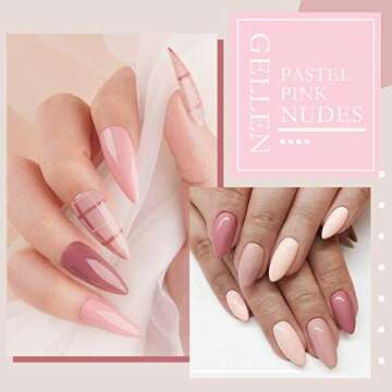 Gellen Gel Nail Polish Kit with U V LED Light 72W Nail Dryer, 12 Gel Nail Colors, No Wipe Top Base Coat, Nail Art Decorations, Manicure Tools, All-In-One Manicure Kit for Mother's Day Gift