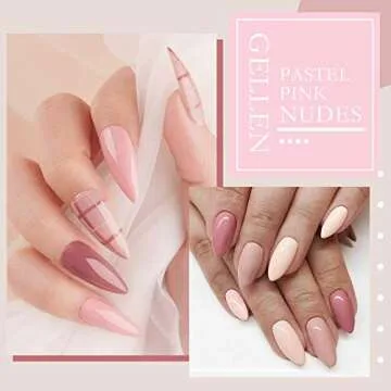 Gellen Gel Nail Polish Kit with U V LED Light 72W Nail Dryer, 12 Gel Nail Colors, No Wipe Top Base Coat, Nail Art Decorations, Manicure Tools, All-In-One Manicure Kit for Mother's Day Gift