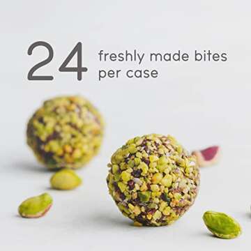 nomz Pistachio Energy Bites, Delicious & Healthy, Vegan-Friendly, Paleo, Great Source of Nutrients, Non-GMO, Gluten-Free, 12-Pack