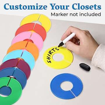 Set of 30 Color Closet Dividers for Hanging Clothes – Clothing Rack Dividers for Organization