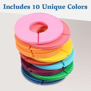 Set of 30 Color Closet Dividers for Hanging Clothes – Clothing Rack Dividers for Organization