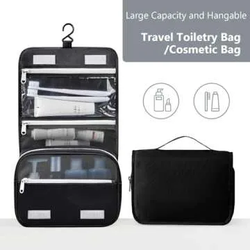 Easortm Packing Cubes 9 Set, Travel Organizer Bags for Luggage Packing Cubes for Carry on Suitcase, Travel Organizer for Toiletries Data Cable Clothes Shoes.(Black)