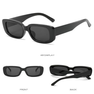 IKANOO Retro Rectangle Sunglasses for Fashion Forward Users