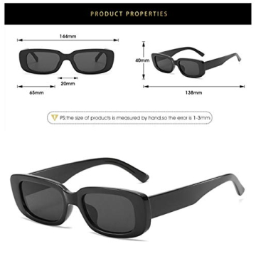 IKANOO Retro Rectangle Sunglasses for Fashion Forward Users