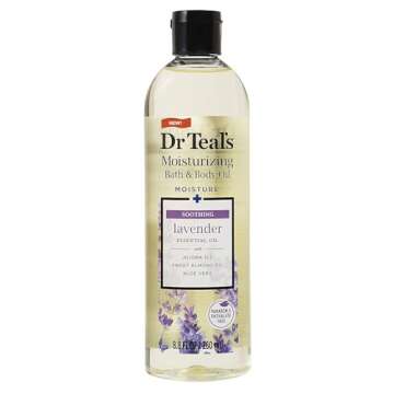 Dr Teal's Moisturizing Bath and Body Oil, Soothe & Sleep with Lavender Essential Oil, 8.8 fl oz