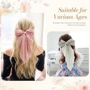 Stylish 6 PCS Hair Bows – Elegance for Every Occasion