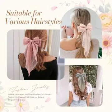 Stylish 6 PCS Hair Bows – Elegance for Every Occasion