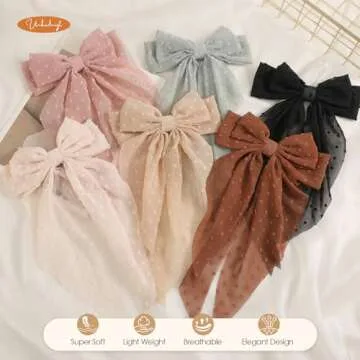 Stylish 6 PCS Hair Bows – Elegance for Every Occasion
