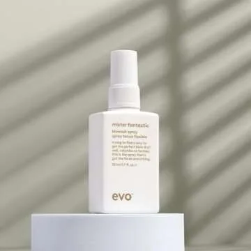 EVO Mister Fantastic Blowout Spray - Improves Style, Builds Body & Reduces Blow-Drying Time - Heat Protection Styling Spray - Travel Size, 50ml / 1.7fl.oz