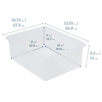ECR4Kids Clear Storage Bins - 10-Piece Heavy Duty Set