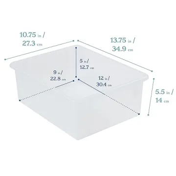 ECR4Kids Clear Storage Bins - 10-Piece Heavy Duty Set