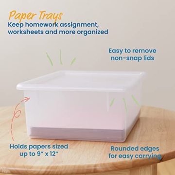 ECR4Kids Clear Storage Bins - 10-Piece Heavy Duty Set