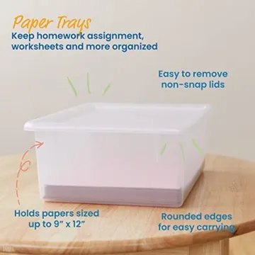 ECR4Kids Clear Storage Bins - 10-Piece Heavy Duty Set